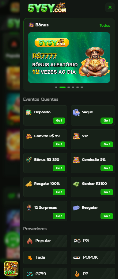 5y5y.com Plataforma 5Y5Y: Ganhe R$ 7.777 em Bônus Diários no 5y5y.com