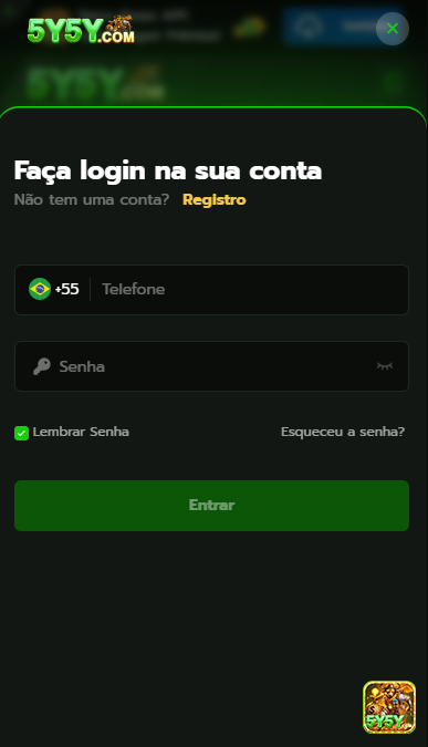 5y5y.com - fazer login sua conta agora